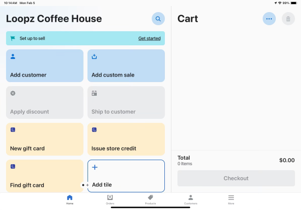 Saving the Shopify POS tile grid with the Loopz tiles added
